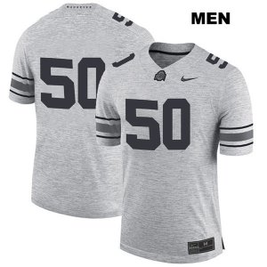 Men's NCAA Ohio State Buckeyes Nathan Brock #50 College Stitched No Name Authentic Nike Gray Football Jersey KY20T24AC